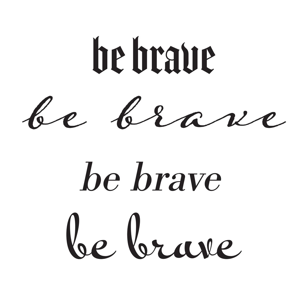 Handwritten Font Be Brave Temporary Tattoo  Set of 3  Little Tattoos